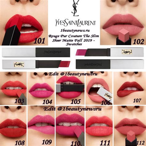 ysl rpc 211|Rouge Pur Couture The Slim Sheer Matte .